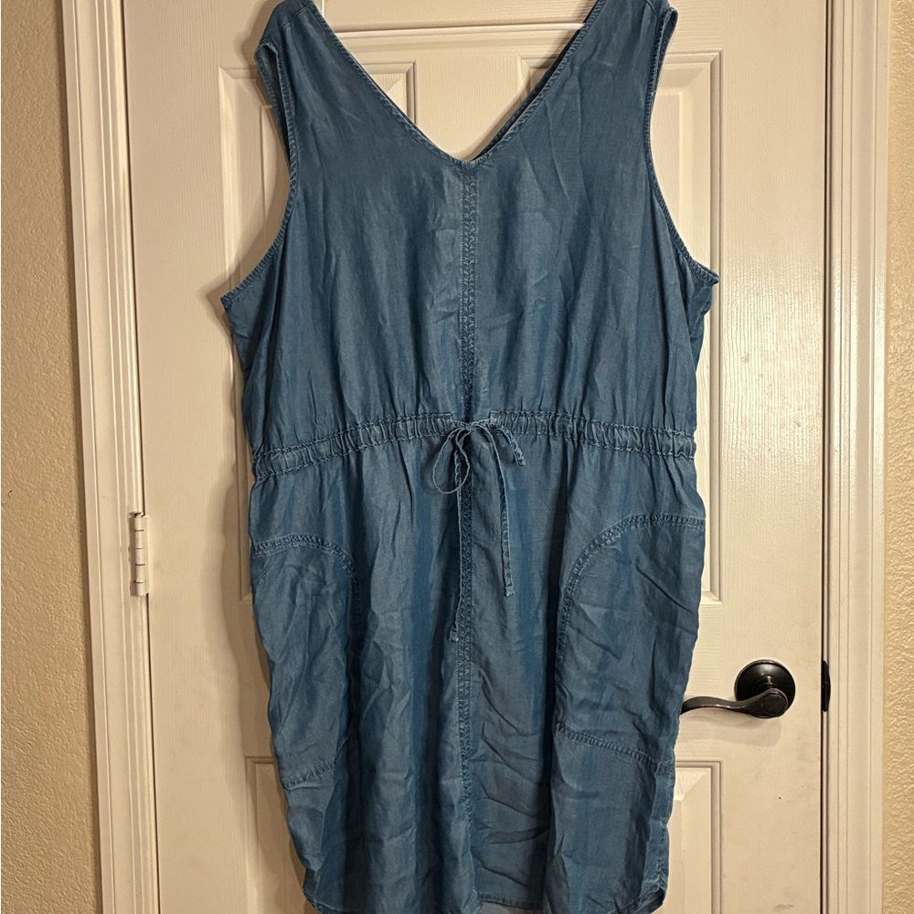 Time and Tru Light Blue Sleeveless Mini Dress